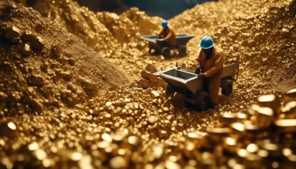 different gold mining operations